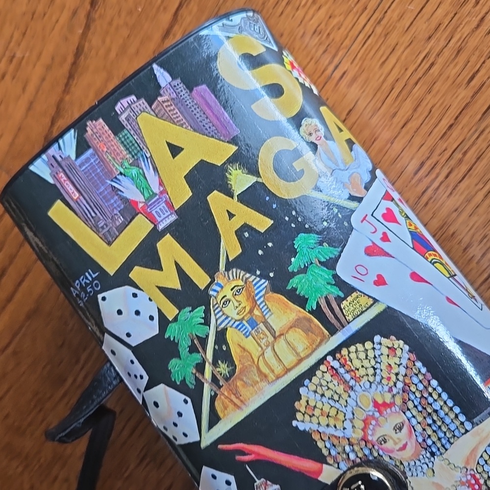 Lutci Y2K Hard Shell "Las Vegas" Themed Shoulder Strap Clutch Bag - Picture 6 of 16